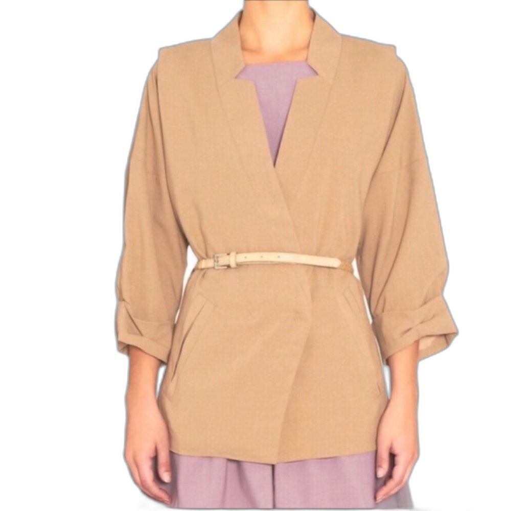 Mischa Barton Taupe Neutral Charlotte Blazer Jacket NWOT Size Medium Archival